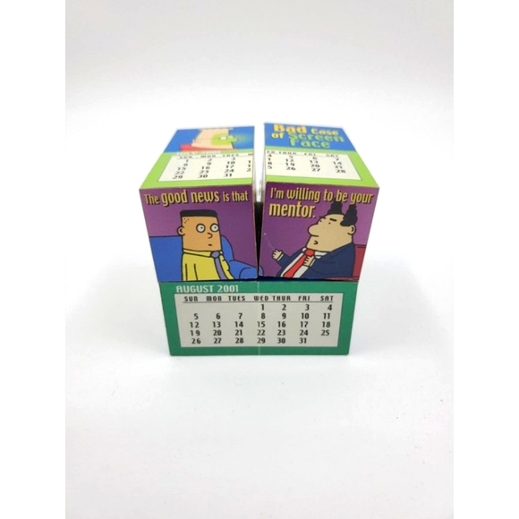 DILBERT Folding Cube Calendar 2001 Puzzle Block Comic Strip 3 X 3 - Picture 11 of 14